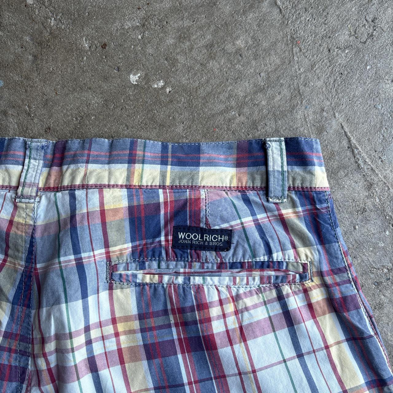 Multi-Coloured Checkered Woolrich Chino Shorts