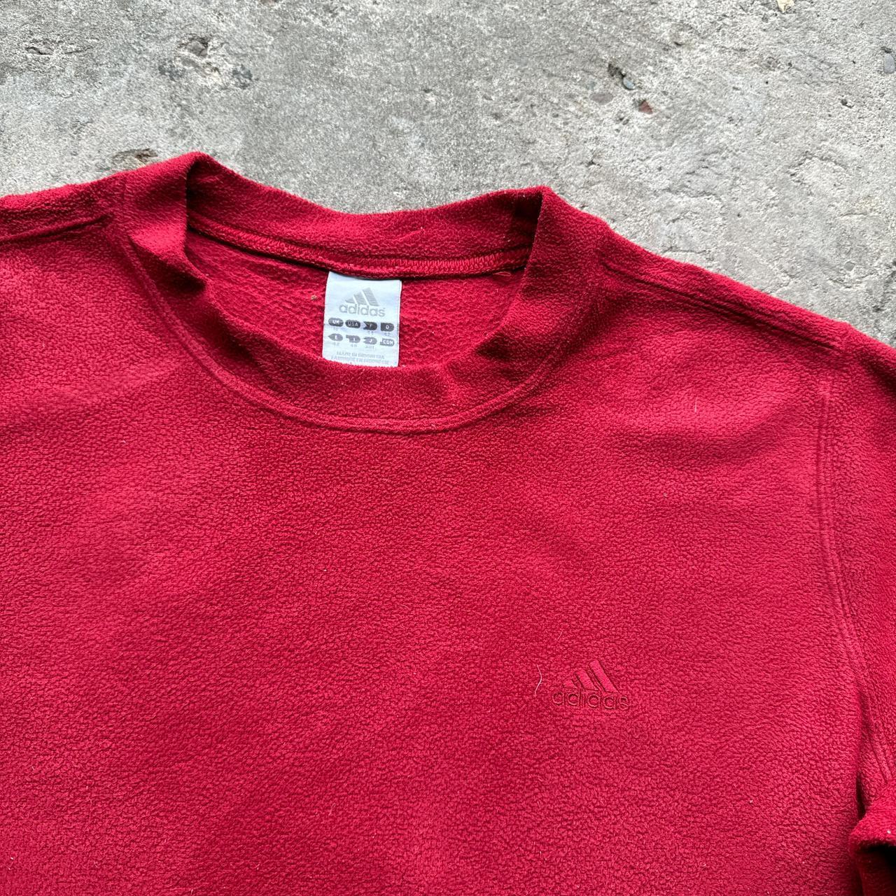 Red Adidas fleece sweatshirt