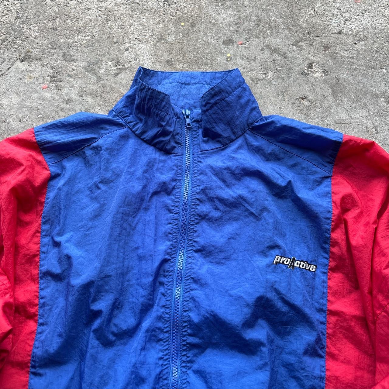 Vintage blue, white and red track jacket