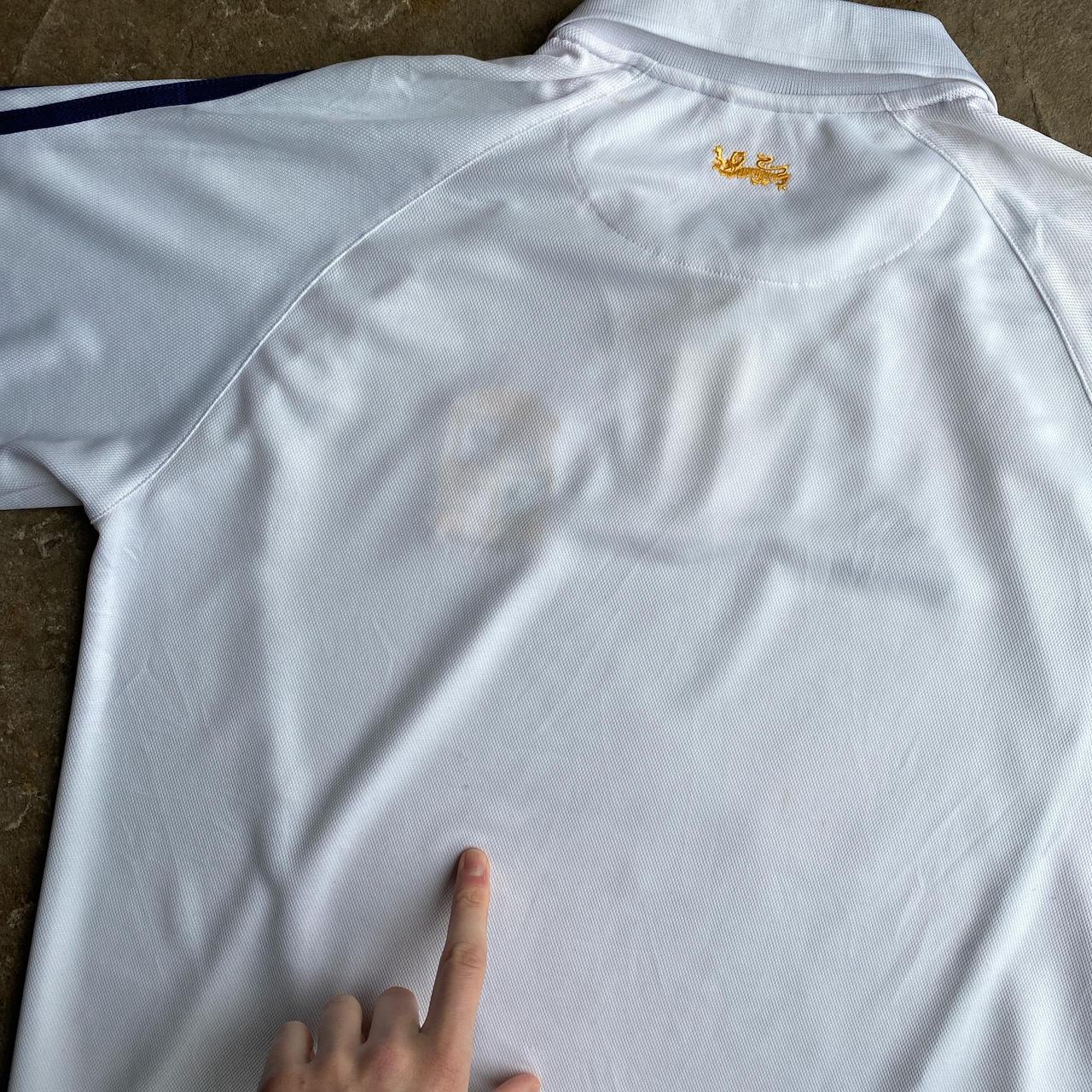 White Adidas Lions Polo Shirt - L