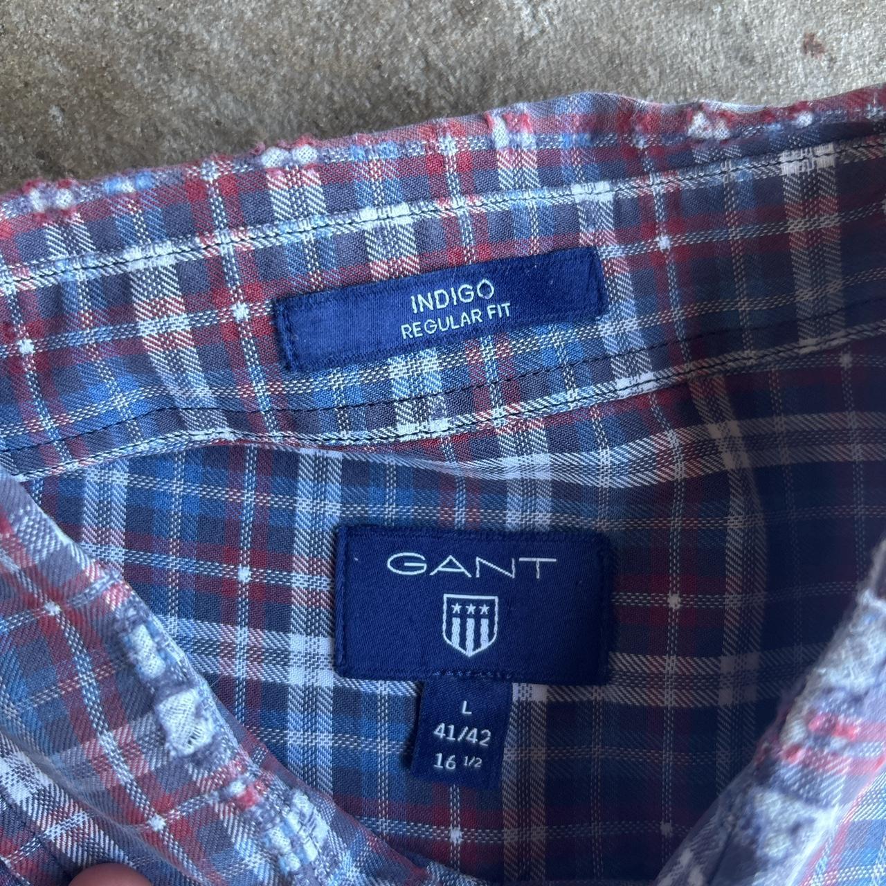 Blue & Red Checkered GANT Long-Sleeve Shirt