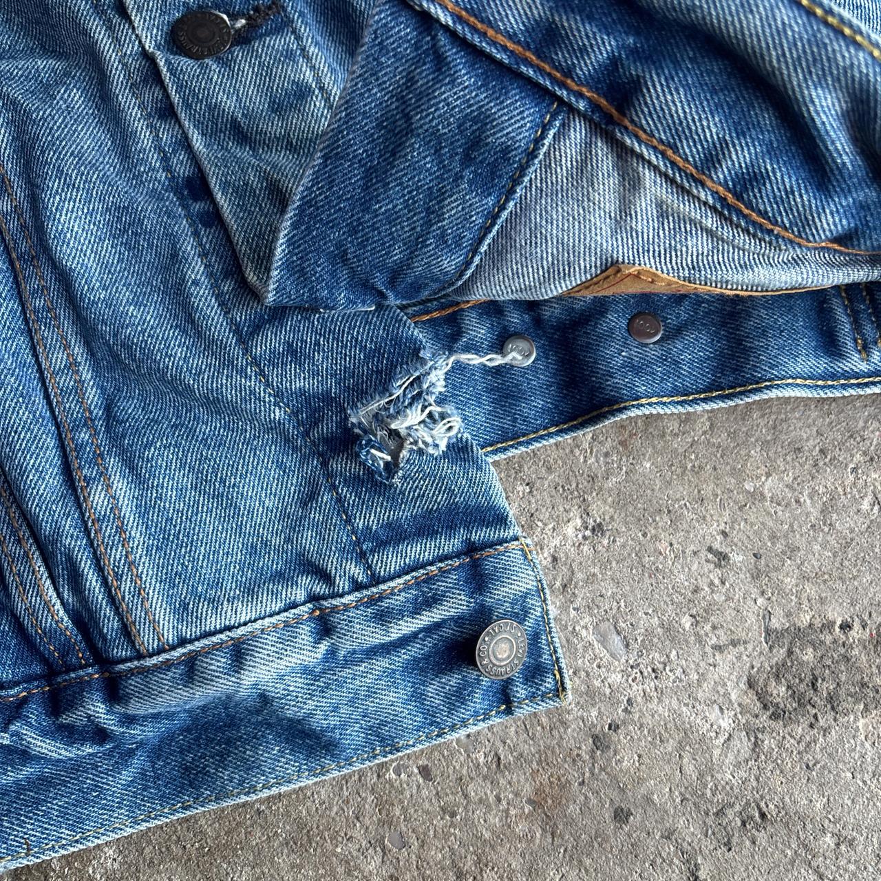 Blue Levi’s Denim Jacket w/ Back Embroidery - XS