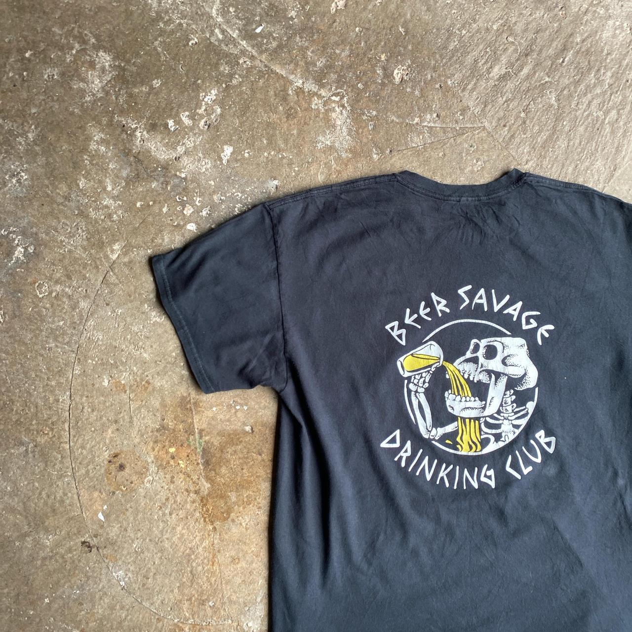 Black ‘Beer Savage Drinking Club’ Bar at-Shirt