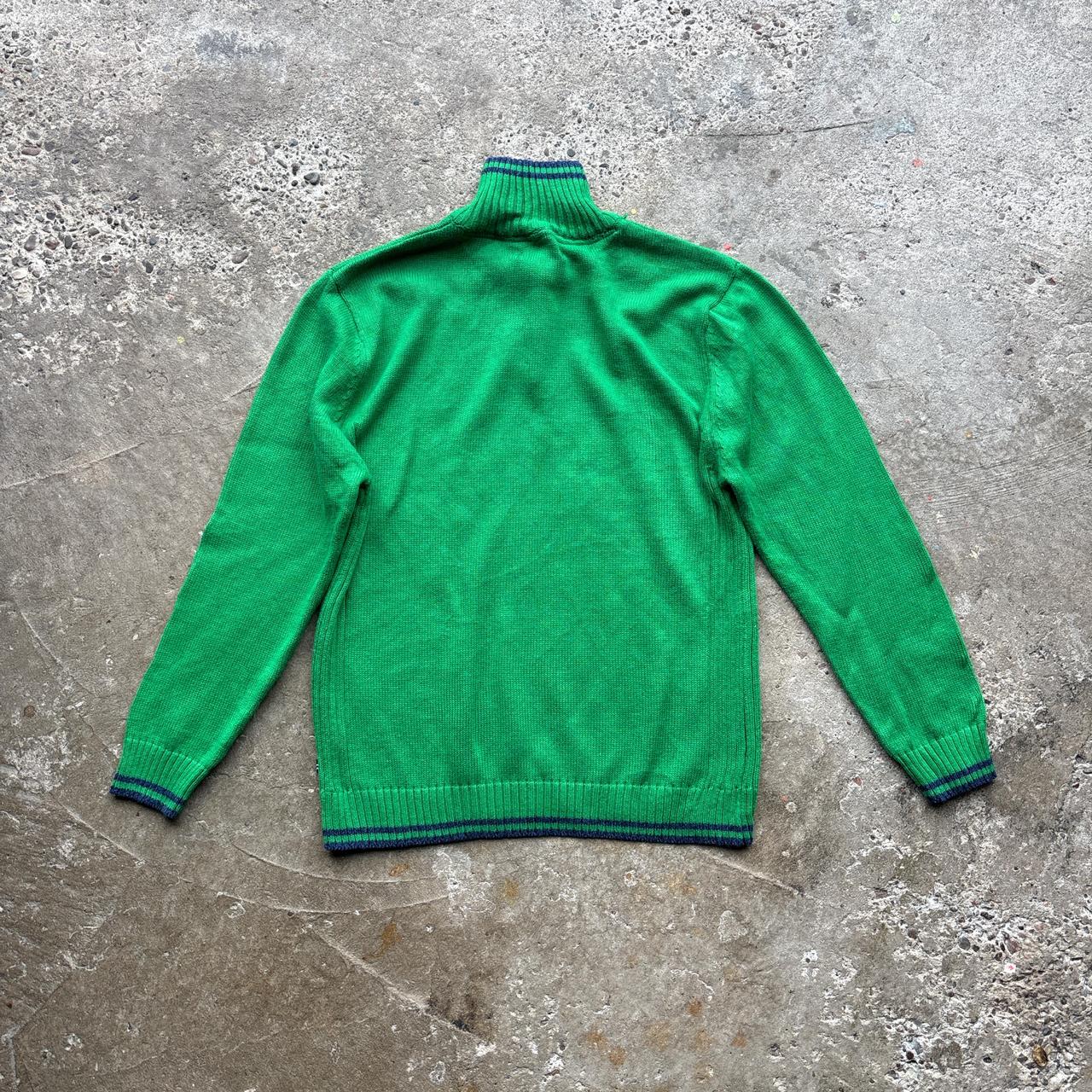 Green Nautica Quarter Zip knitted sweater - M