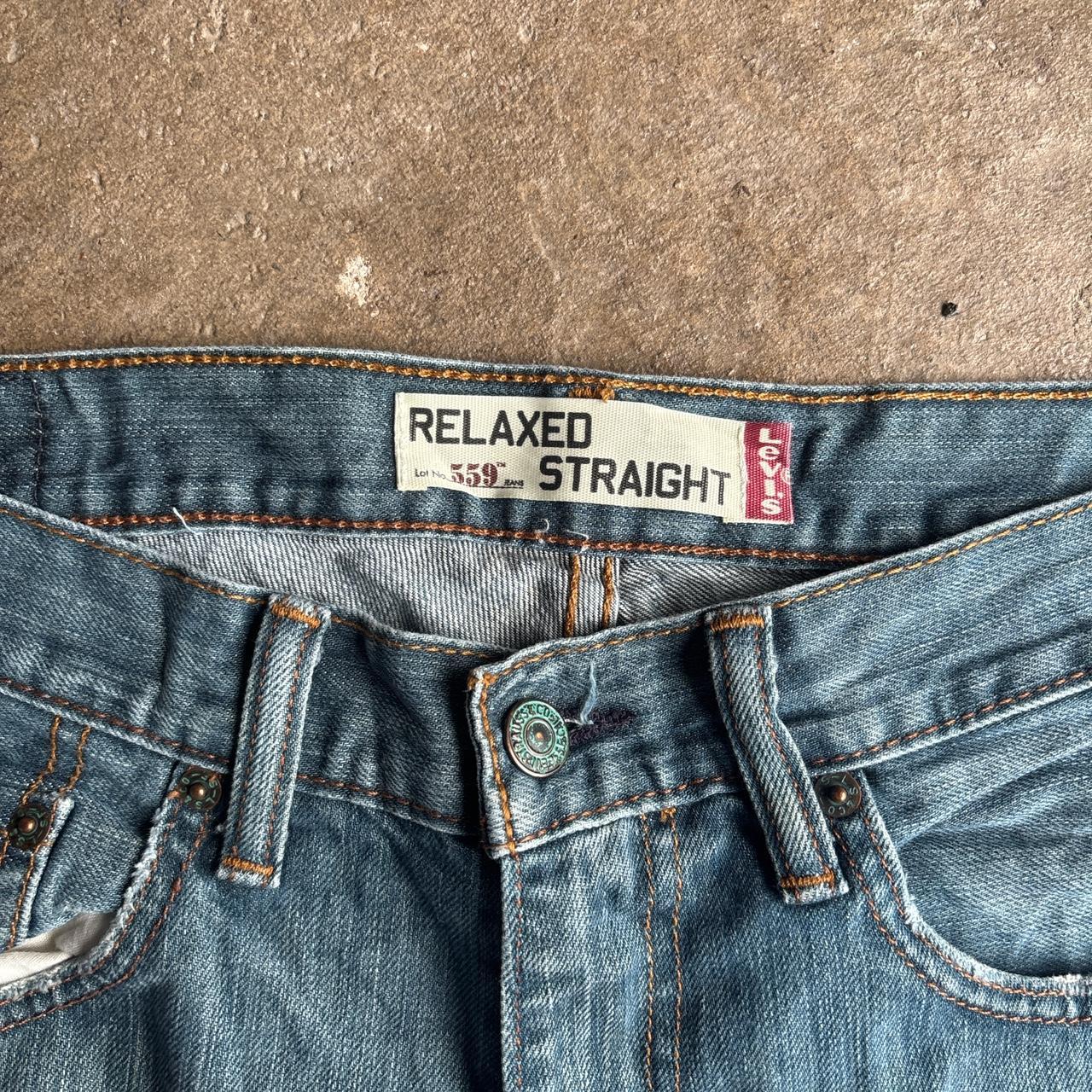 Textured Blue Denim Levi’s 559 Jean Shorts