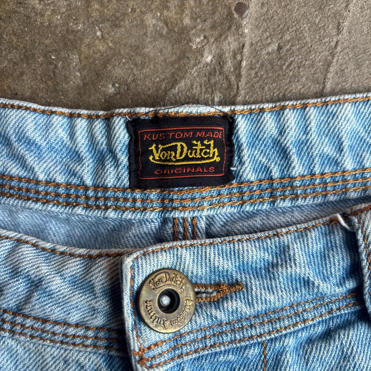 Light Blue Denim Von Dutch Jean Shorts