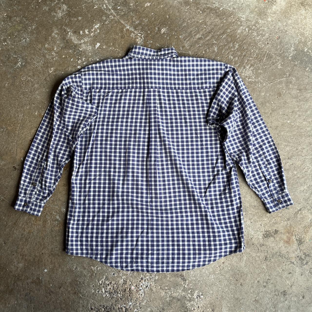 Purple and white chequered Patagonia shirt