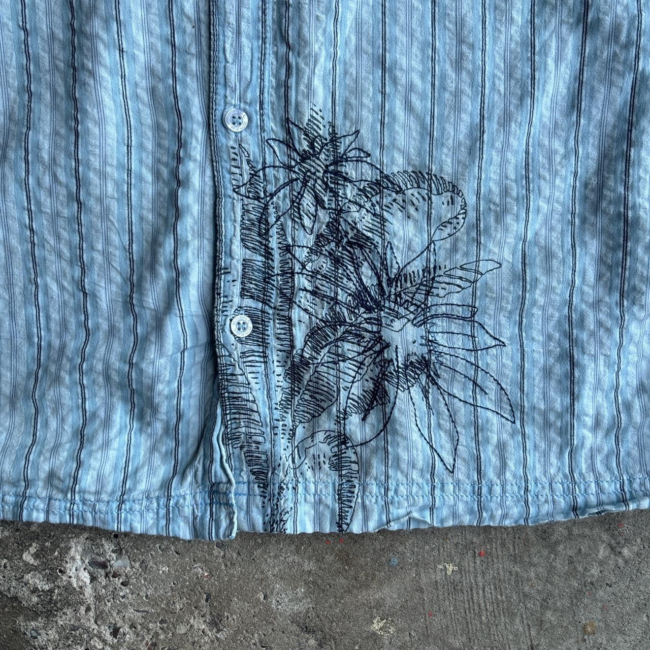 Blue & White Striped O’Neill Seersucker Short-Sleeve Shirt