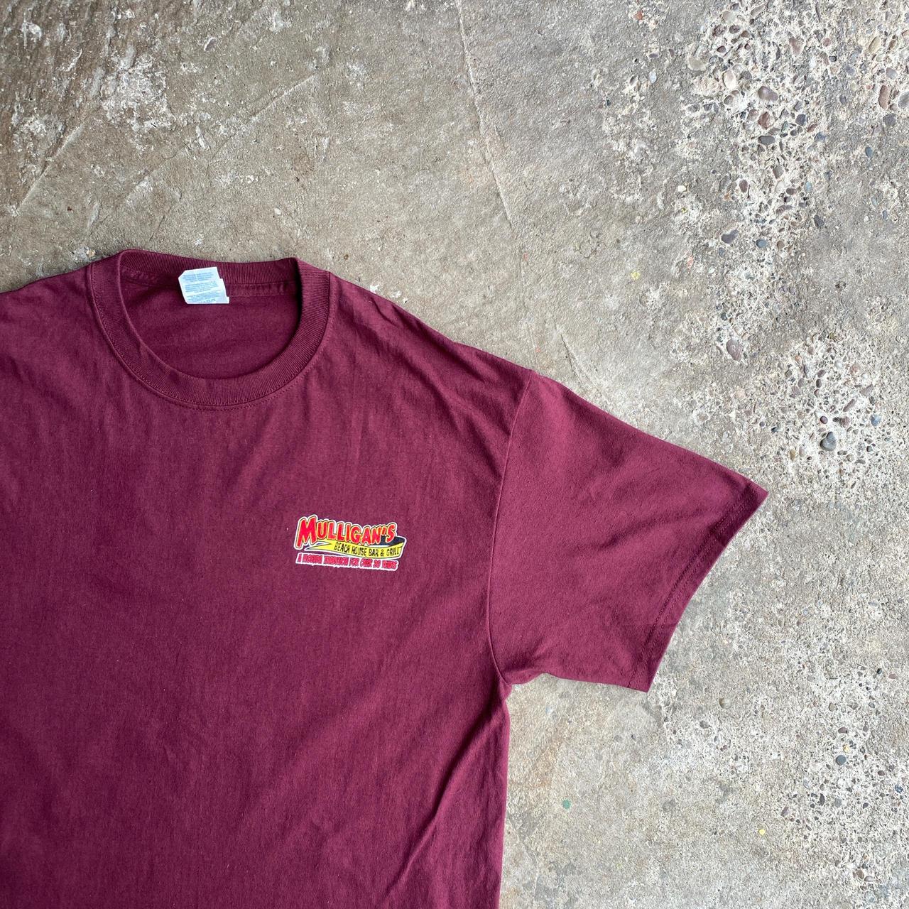 Burgundy Graphic Bar T-Shirt - L