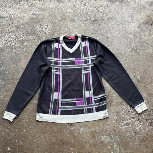 Vintage Black Puma Sweatshirt - XL