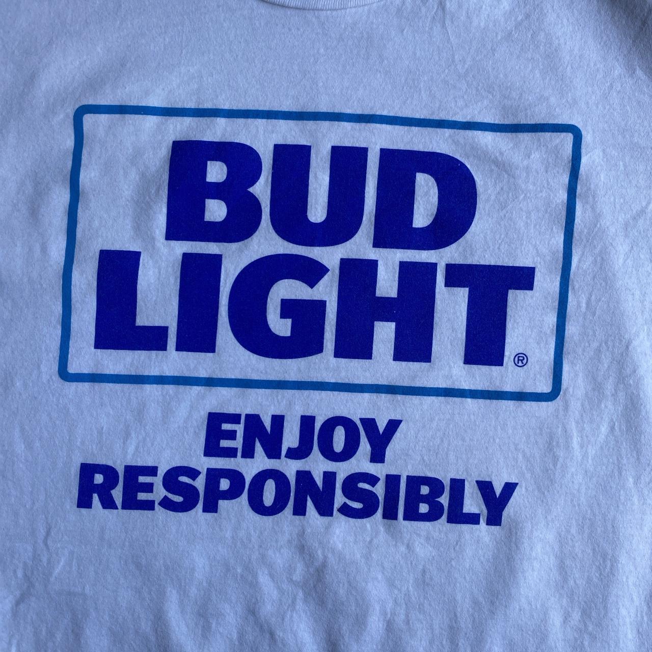 Vintage White Bud Light Graphic T-Shirt