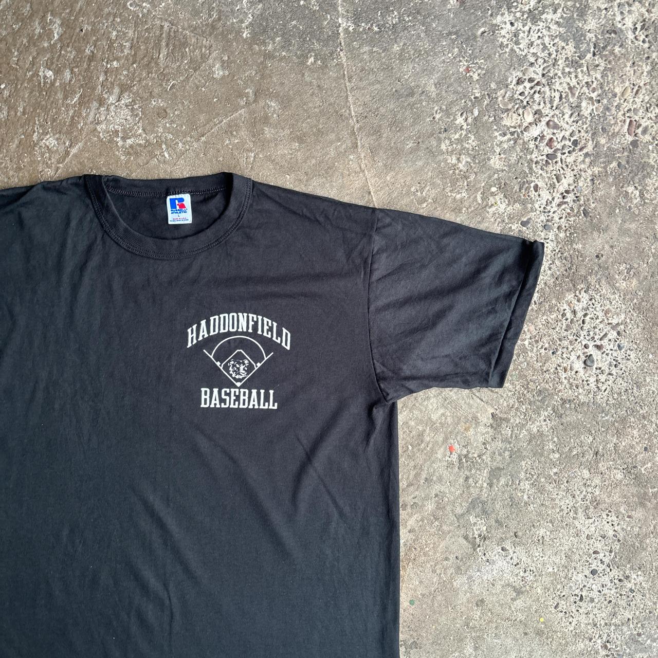 Black Single Stitch Baseball Graphic T-Shirt - L
