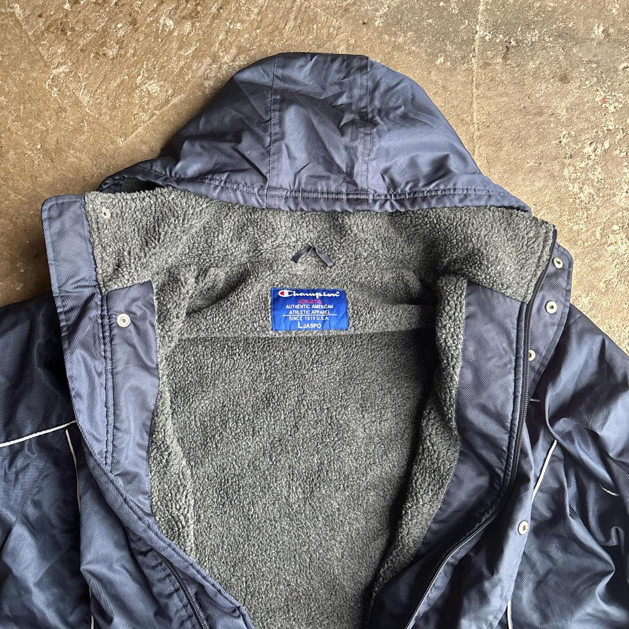 Navy Blue Champion Full-Zip Windbreaker Jacket - L