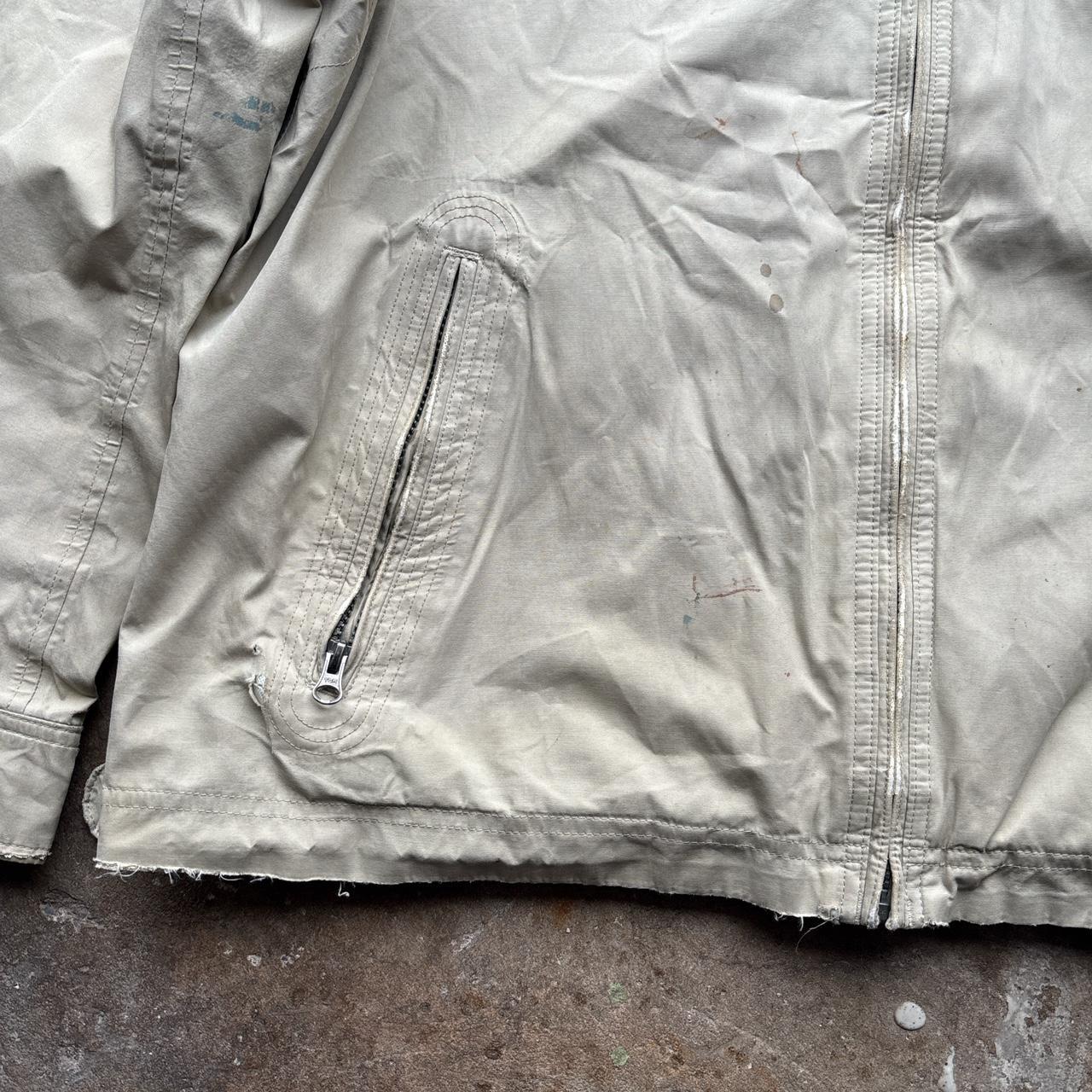 90s Distressed Cream Timberland bomber jacket