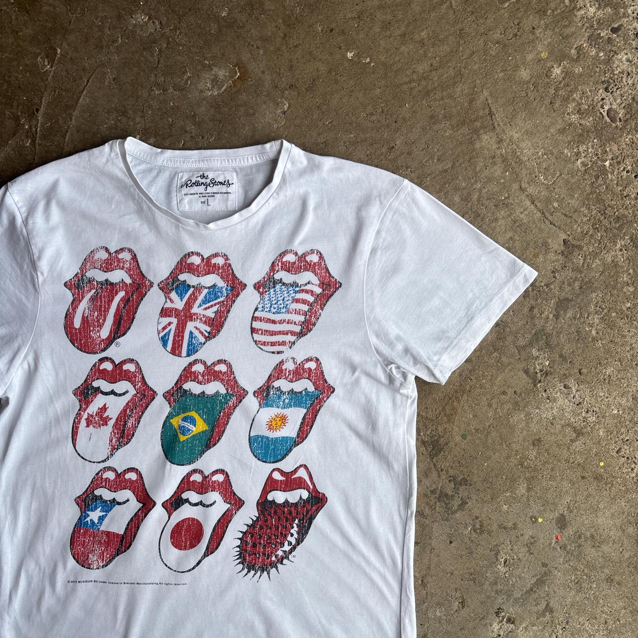 White Graphic Rolling Stones T-Shirt - L