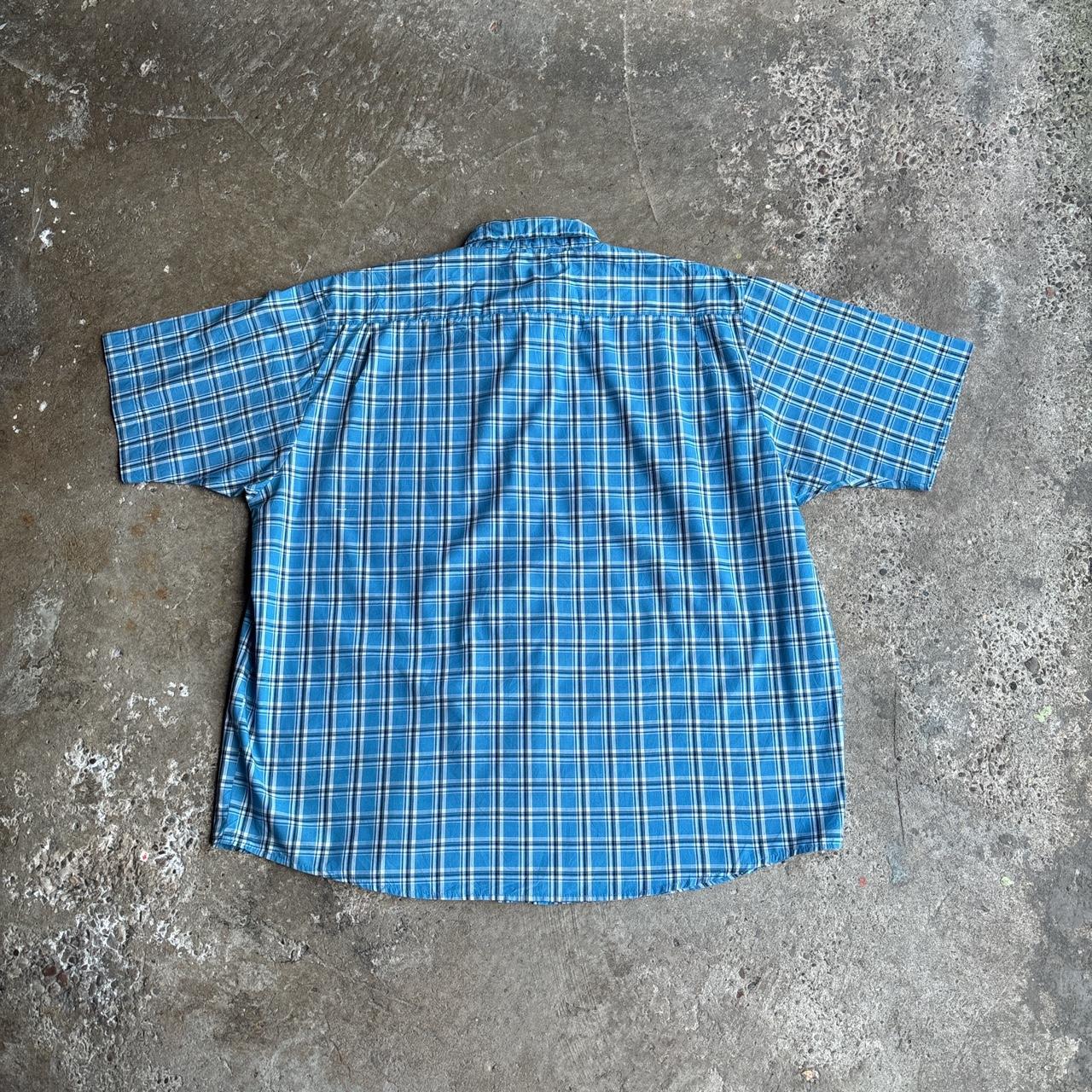 Blue Checkered Wrangler Short Sleeve Shirt