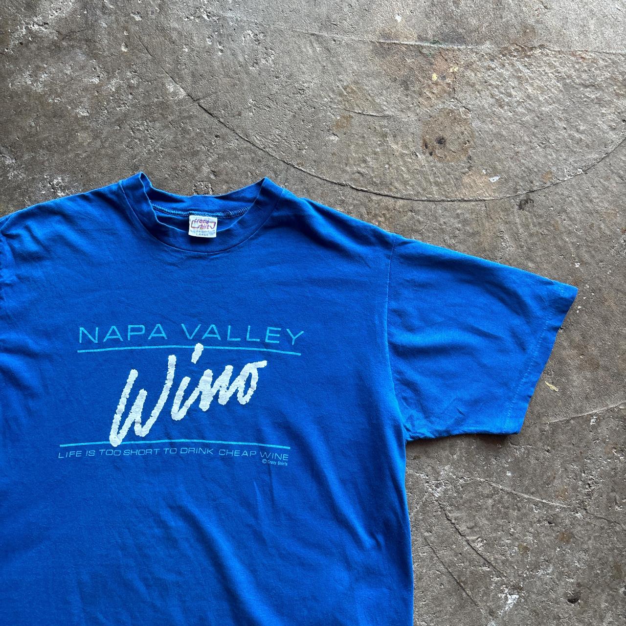 Vintage Blue ‘Napa Valley’ Graphic Single Stitch T-Shirt