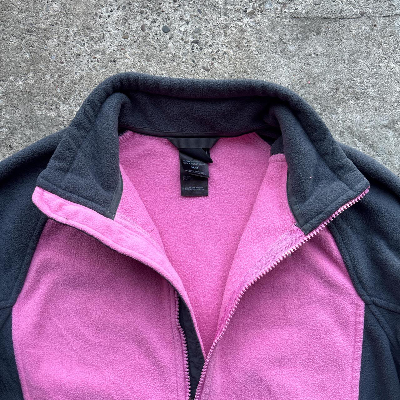 Pink and grey The North Face fleece jacket