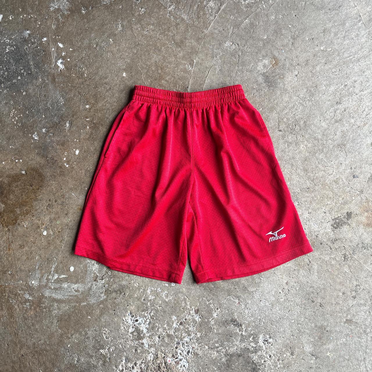Red Mizuno Mesh Sports Shorts