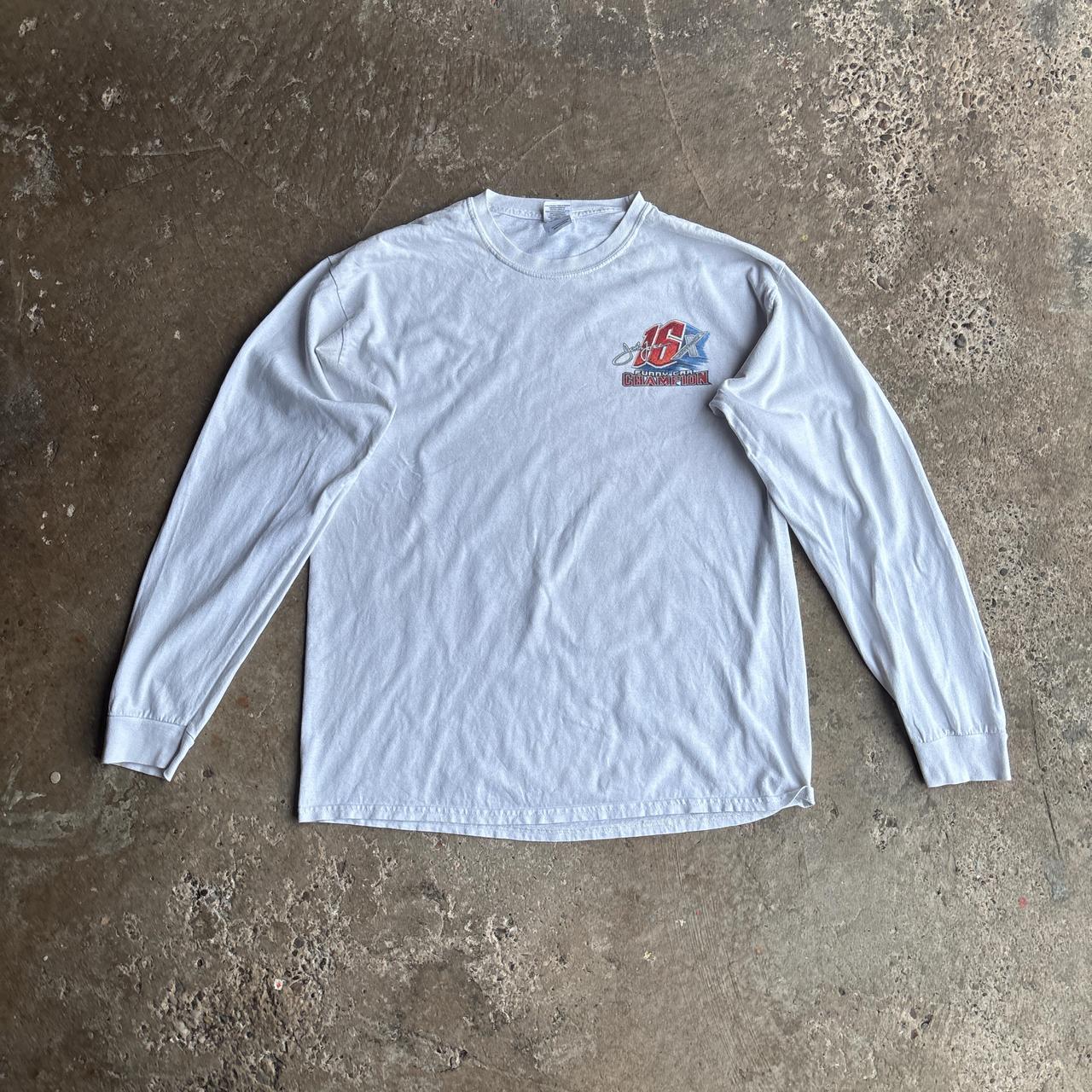 White Long-Sleeve Graphic ‘Funny Car Champion’ T-Shirt - L
