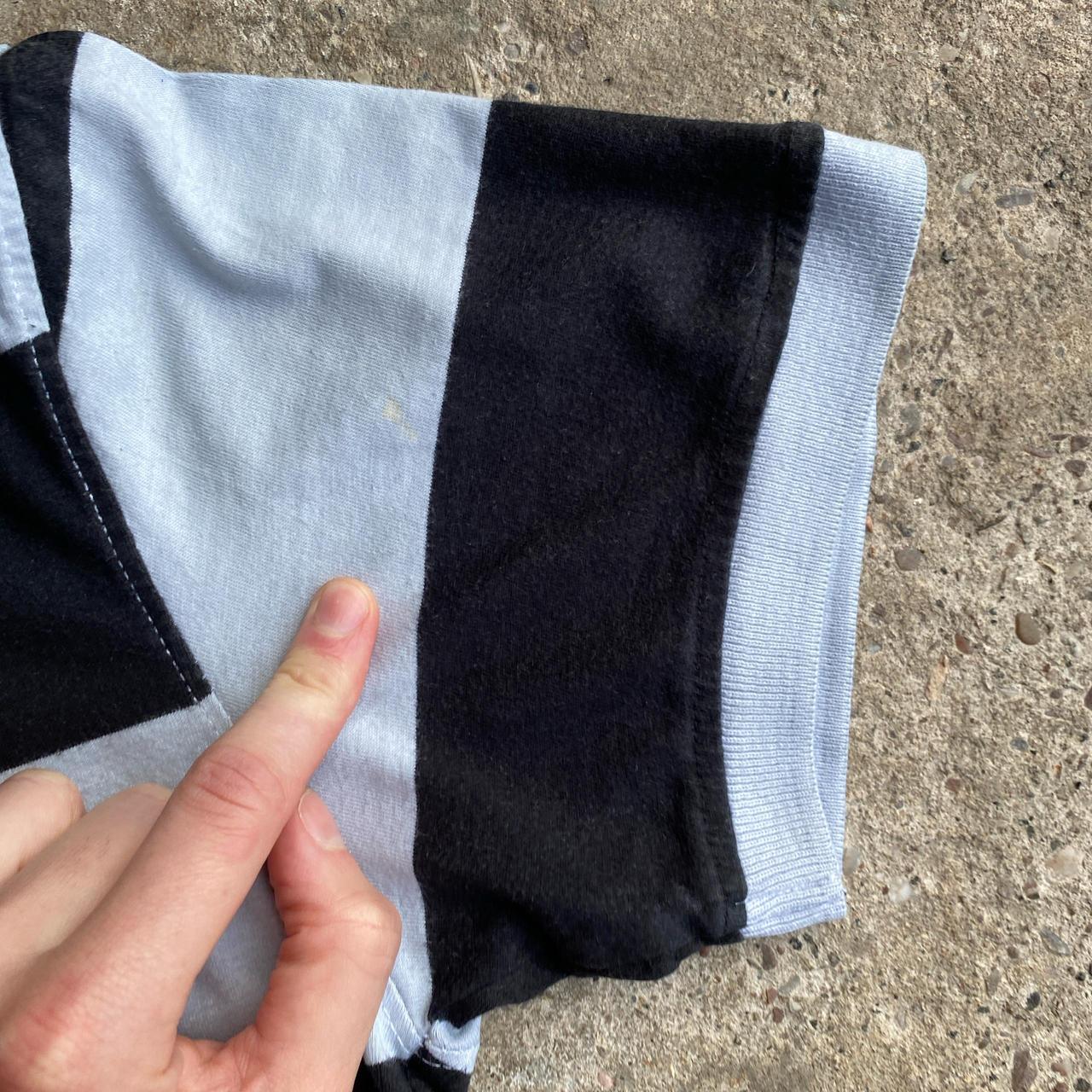 Black & Grey Striped Guinness Polo Shirt - M