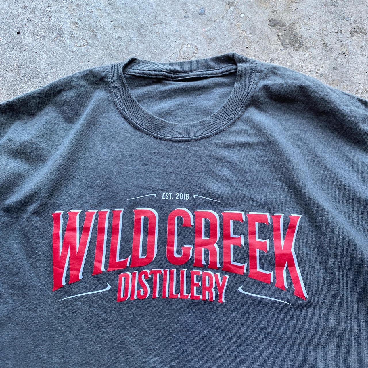 Grey and red Wild Creek Distillery tee