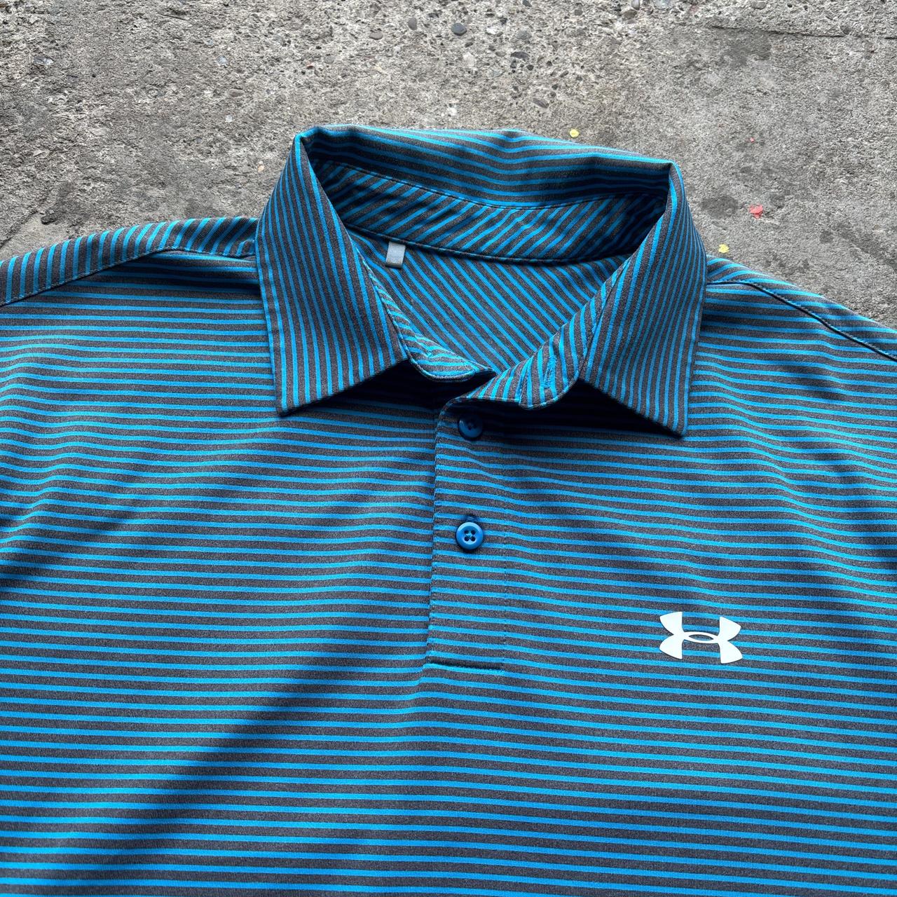 Blue and grey Under Armour Golf polo shirt