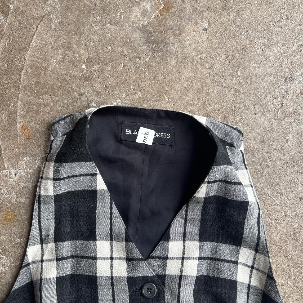 Black & White Checkered Waistcoat