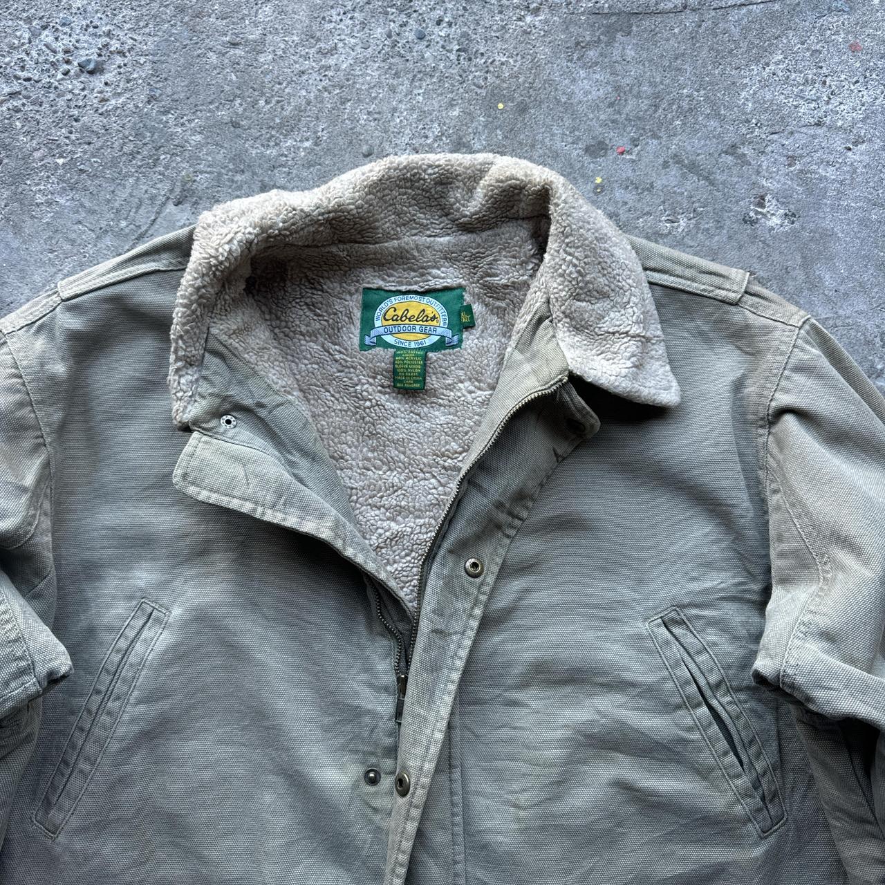 Grey Cabela’s workwear jacket with fleece lining