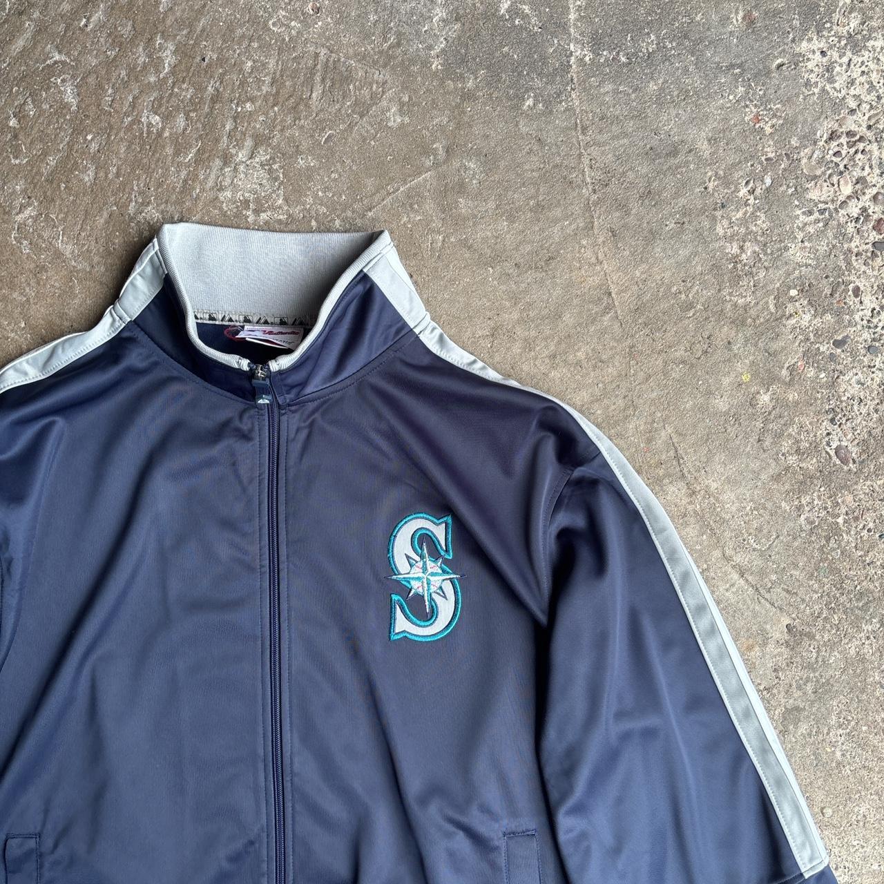 Navy Seattle Mariners Majestic Athletic Tracksuit Jacket