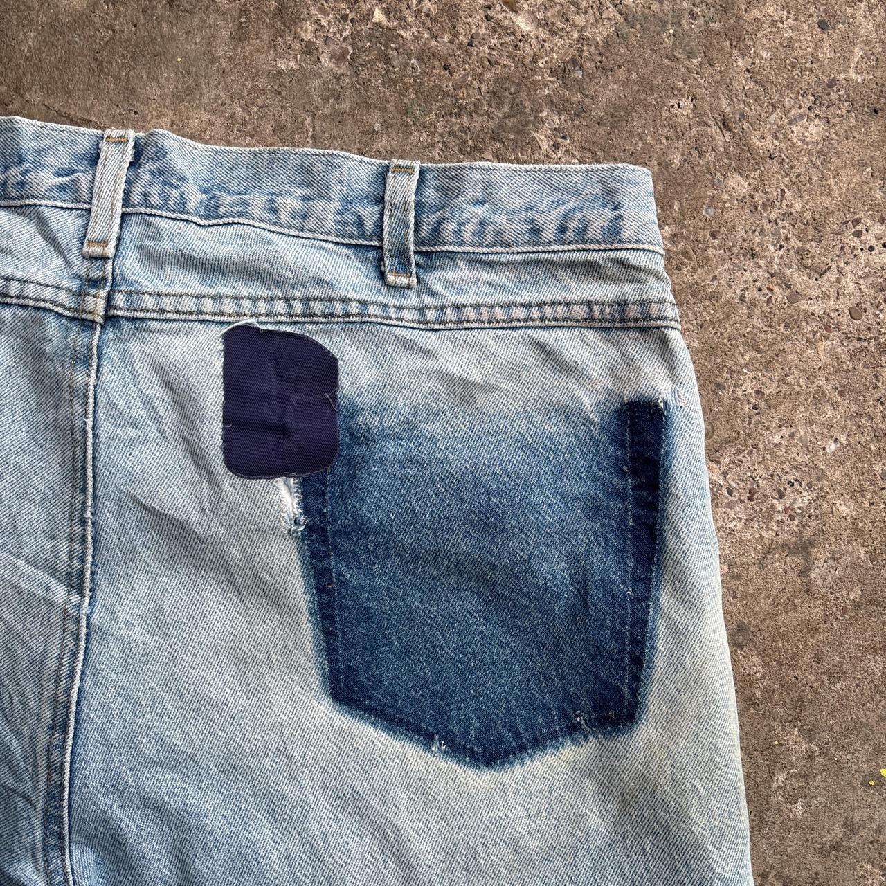 Aged Carhartt Blue Denim Jeans