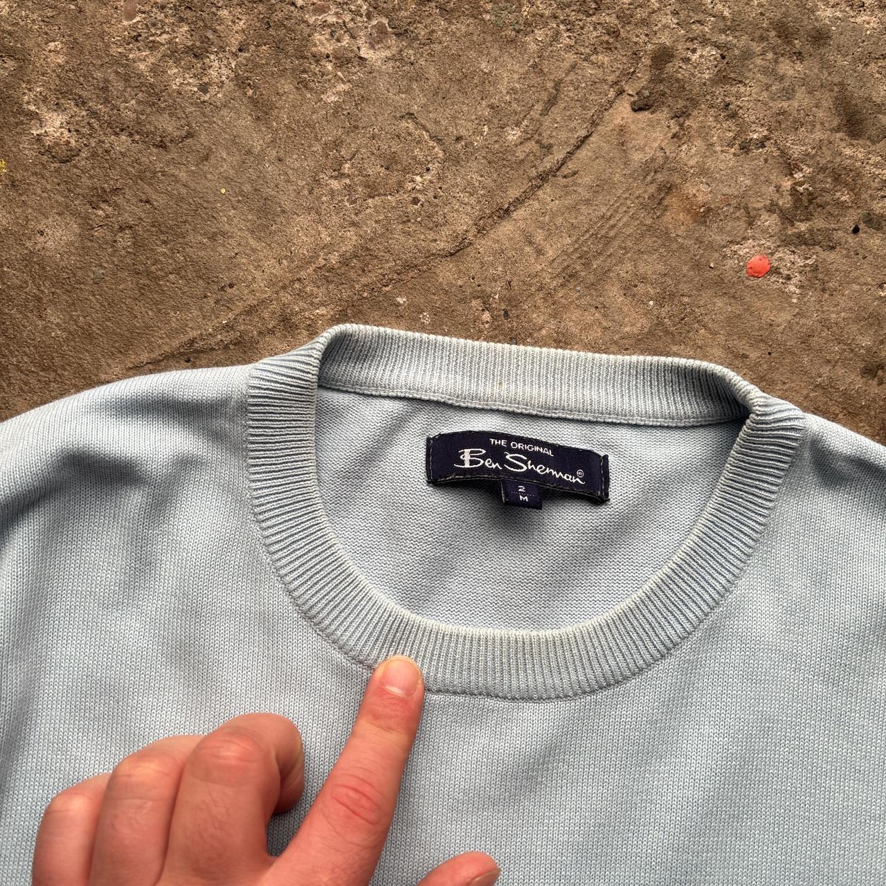 00s Blue Ben Sherman knitted sweatshirt - M