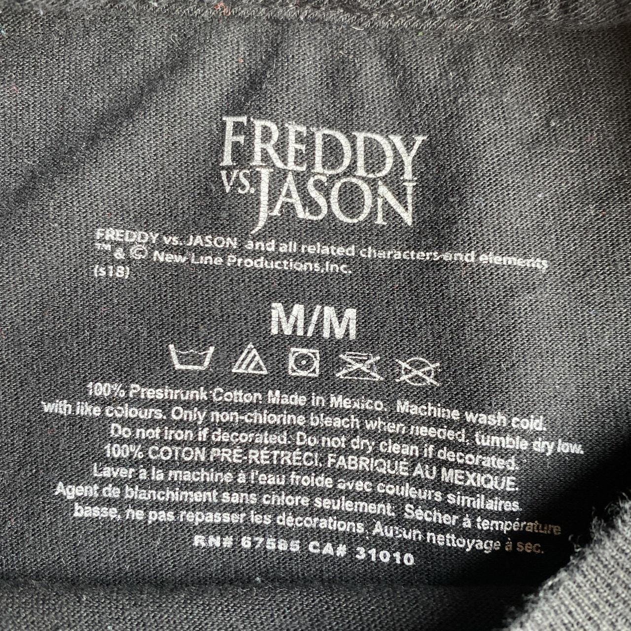 Black Graphic Freddy Krueger & Jason Voorhees T-Shirt M