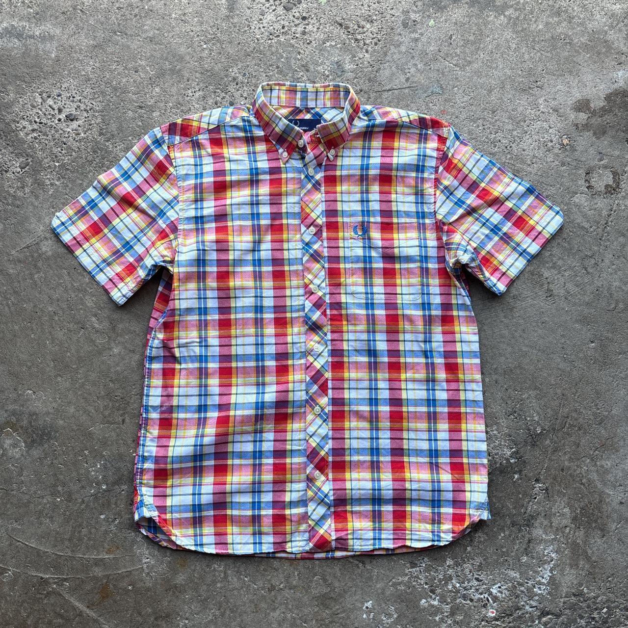 Fred Perry chequered short-sleeved shirt