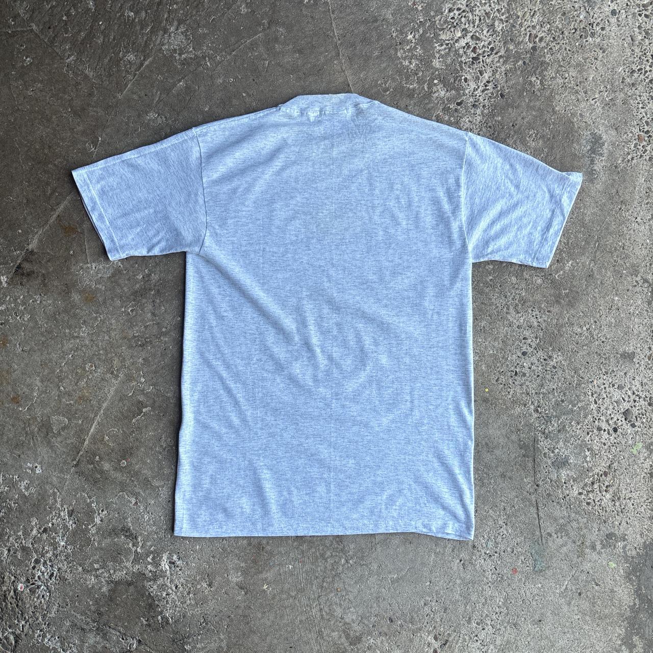 Funny Grey Cat Graphic Single Stitch T-Shirt - M
