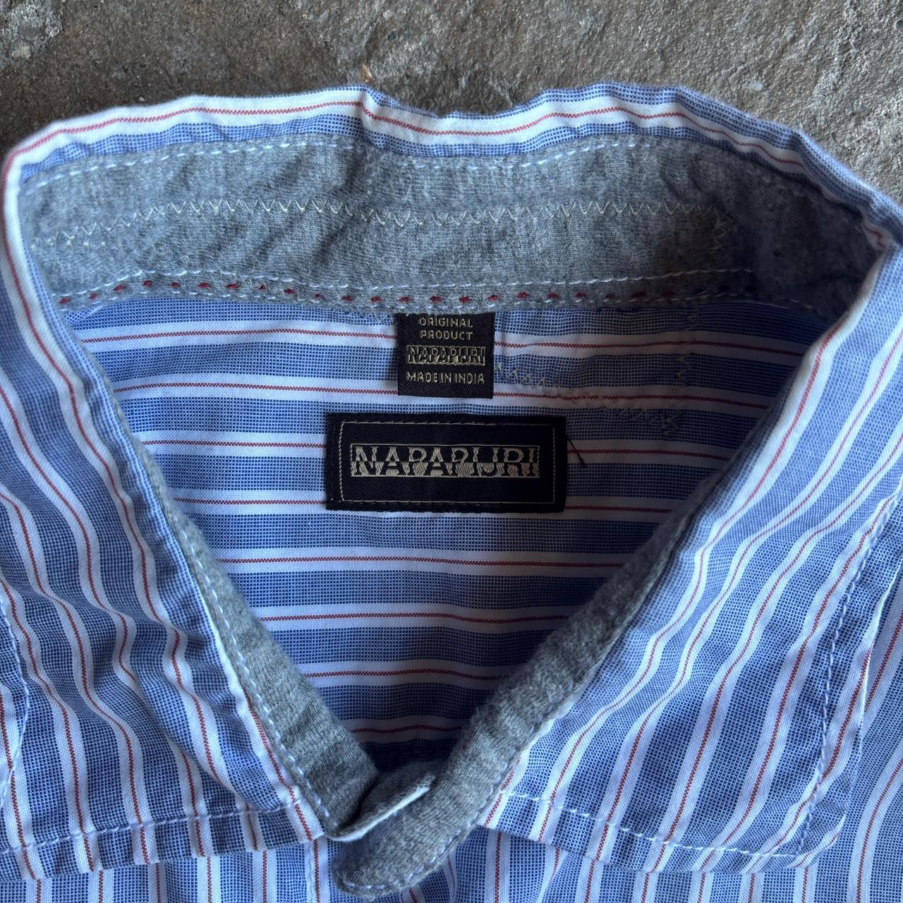 Blue & White Napapijri Long-Sleeve Shirt