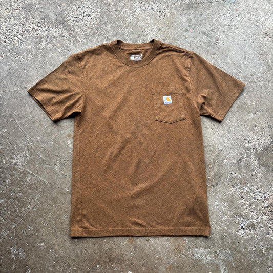 Gold Carhartt single pocket t-shirt - S