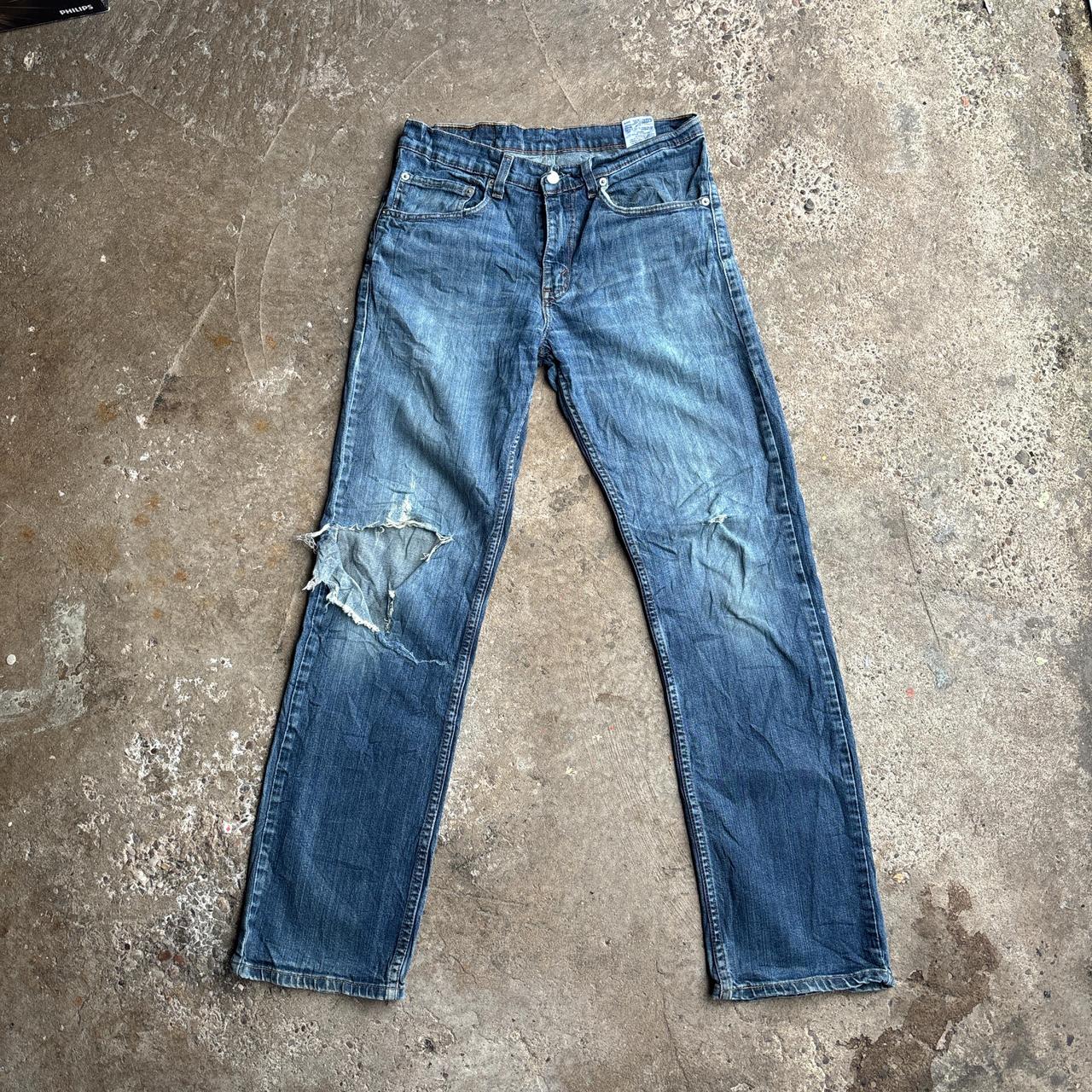 Blue Denim Distressed Levi’s Jeans
