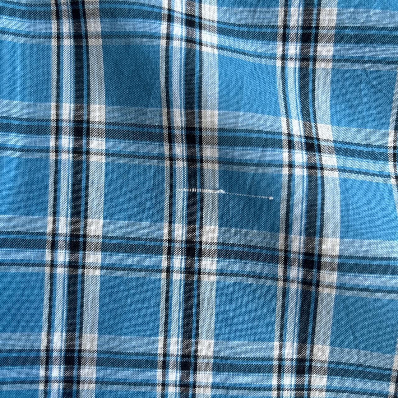 Blue Checkered Wrangler Short Sleeve Shirt