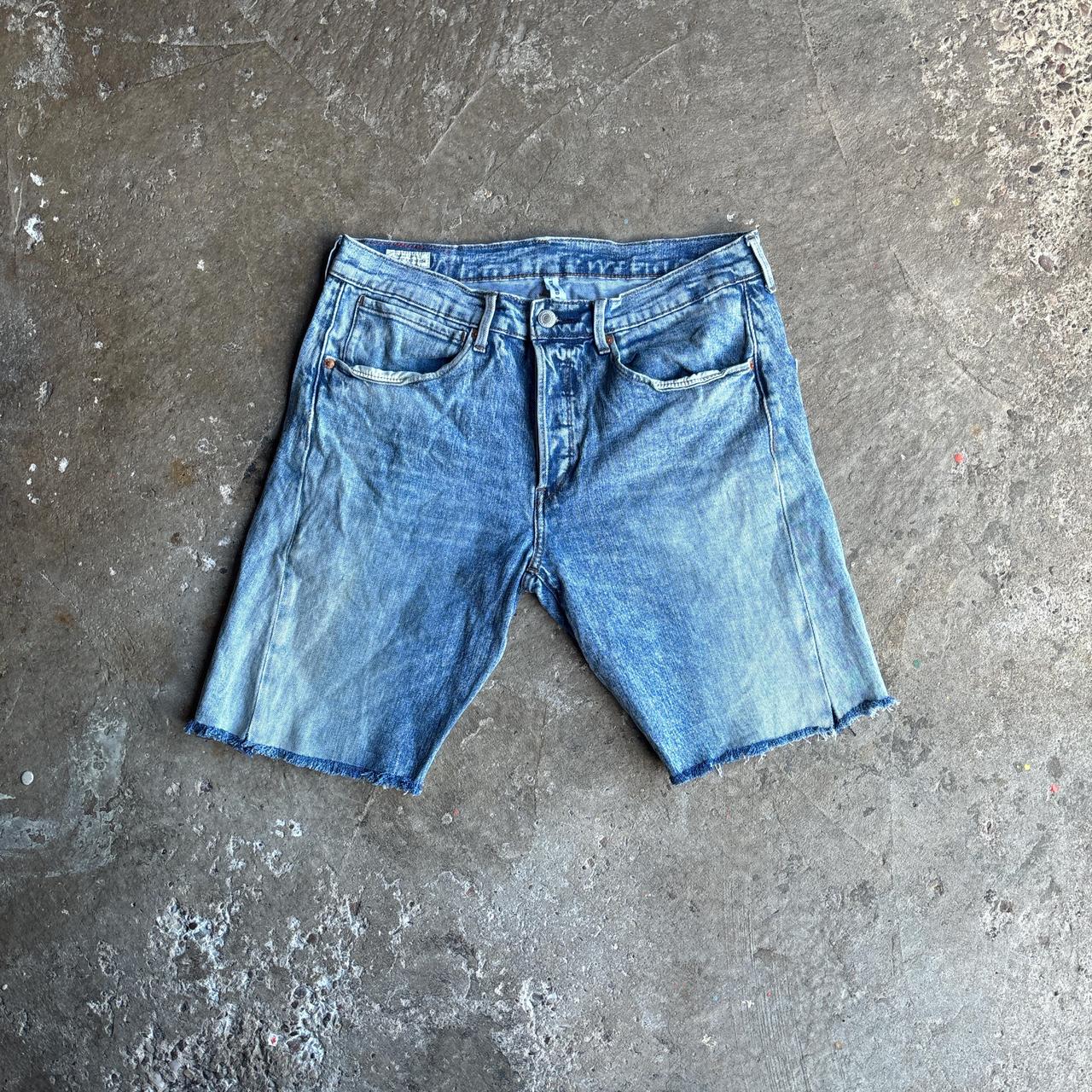 Light Blue Denim Cut Levi’s Jean Shorts