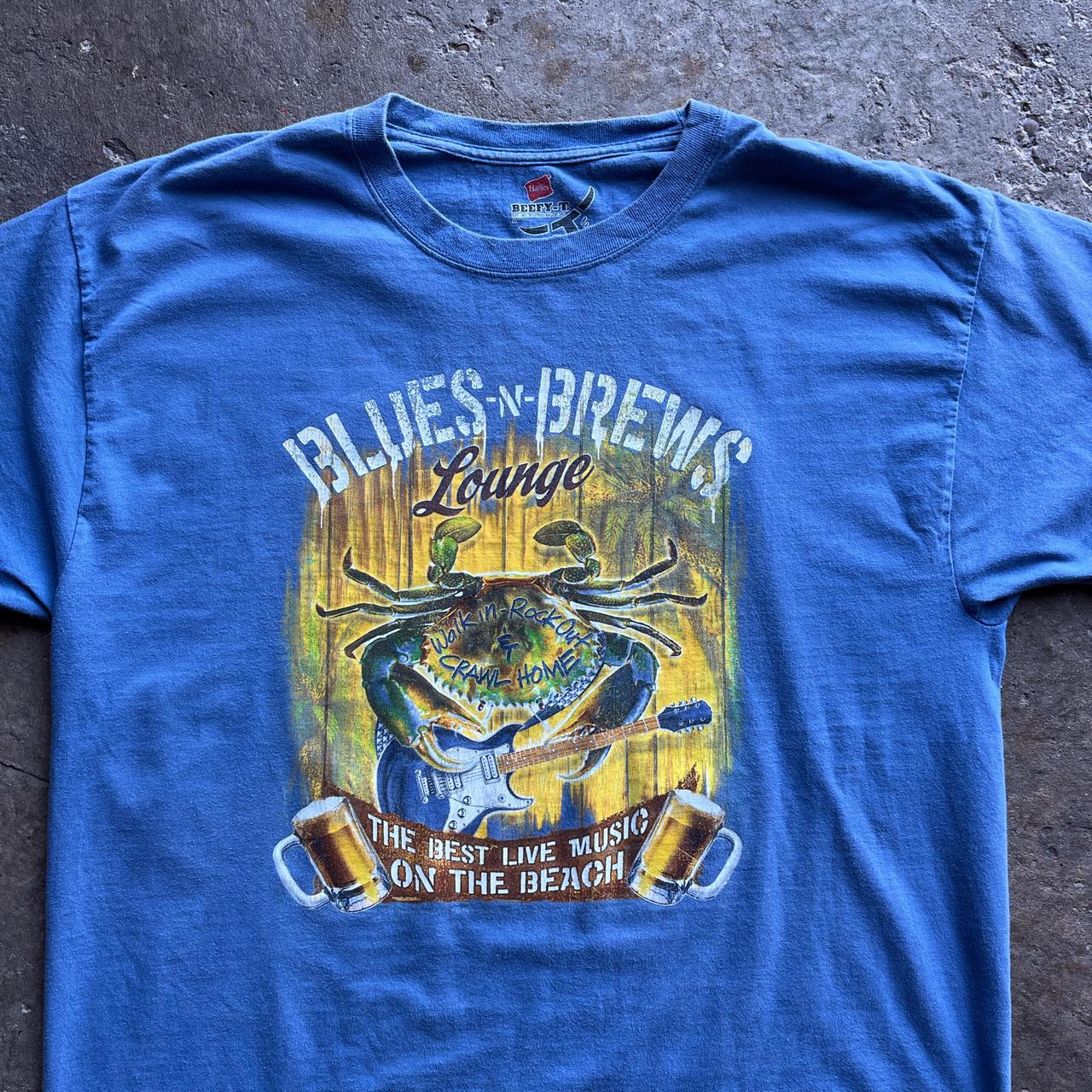 Vintage Blue Washed Pub T-shirt ‘Blues n Brews
