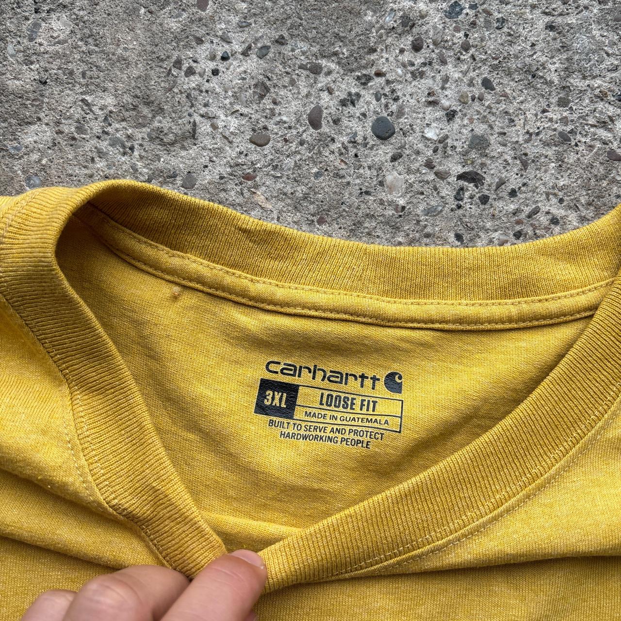 Yellow Carhartt long-sleeve pocket tee - XXXL