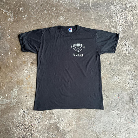 Black Single Stitch Baseball Graphic T-Shirt - L