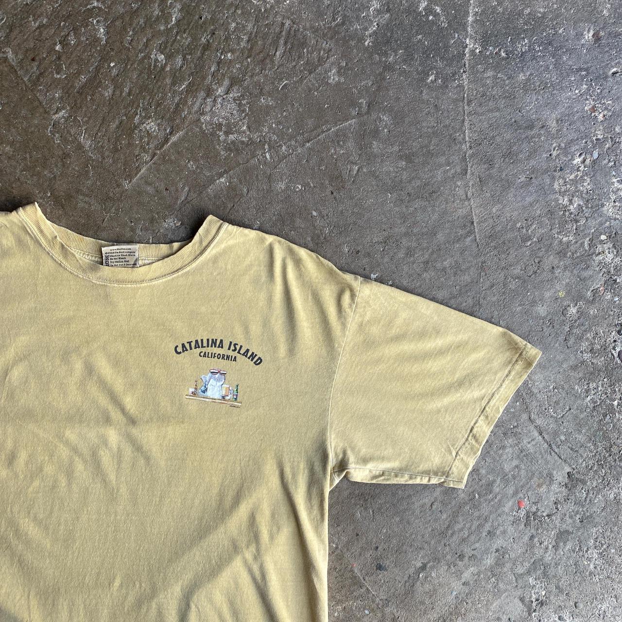 Washed Yellow ‘Catalina Island’ Graphic T-Shirt - M