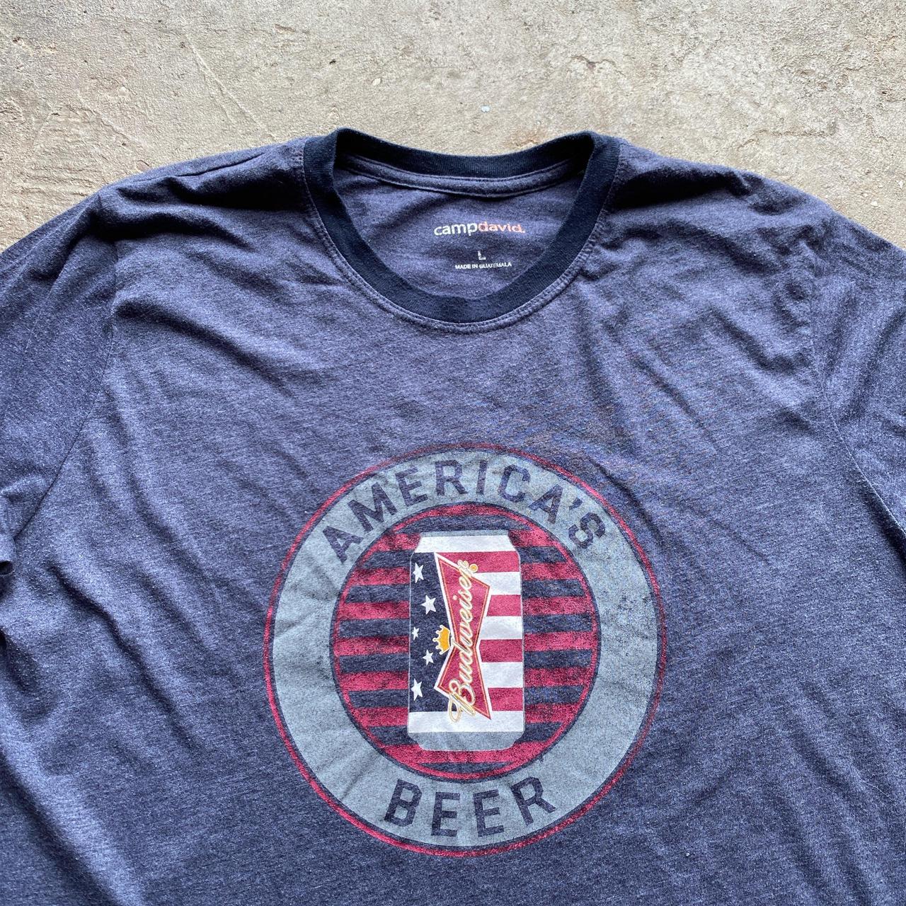 Vintage Grey Budweiser graphic tee - L