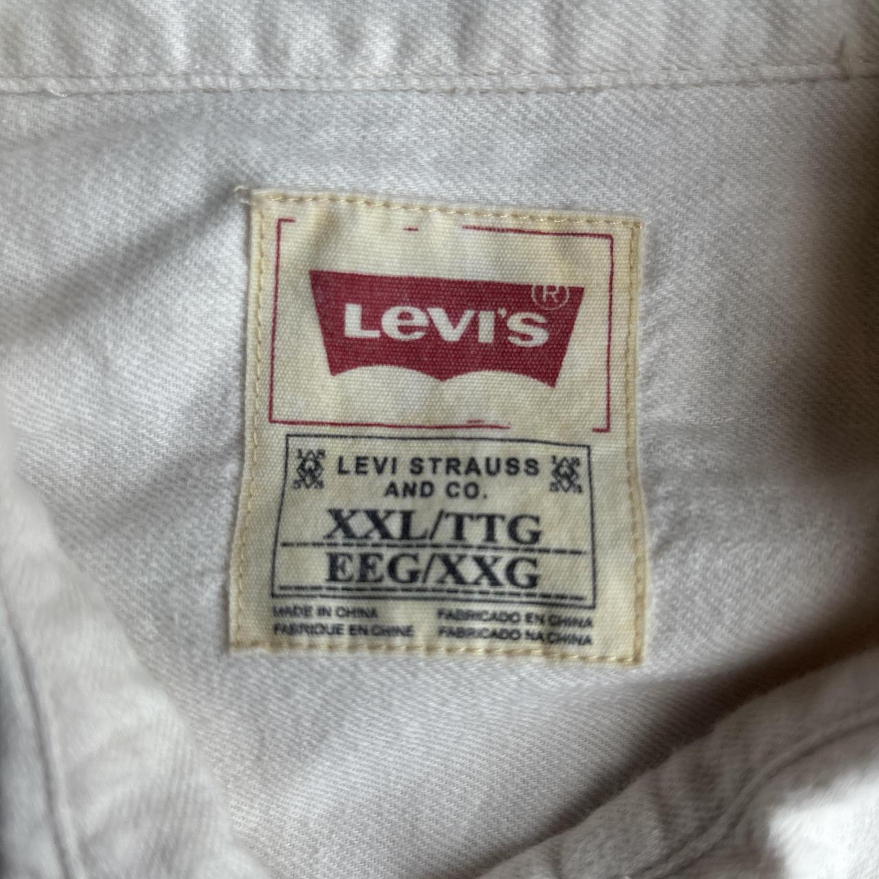White Levi’s Cotton Button Up Shirt - 2XL