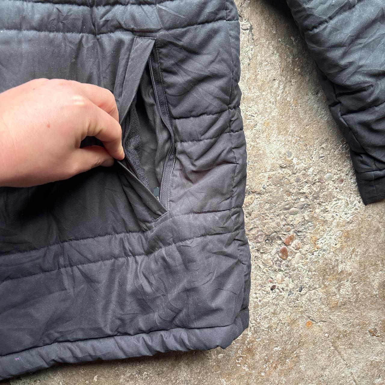 Black Adidas puffer jacket with embroidered logo