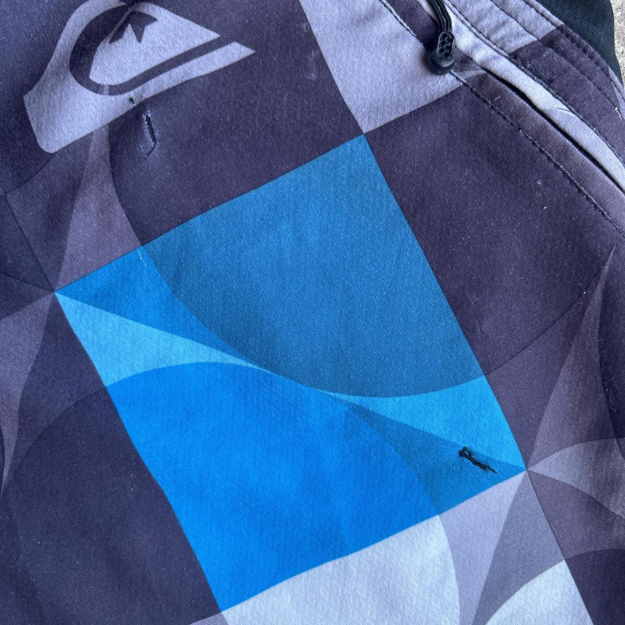 Multi-Coloured Quiksilver Checkered Design Board Shorts