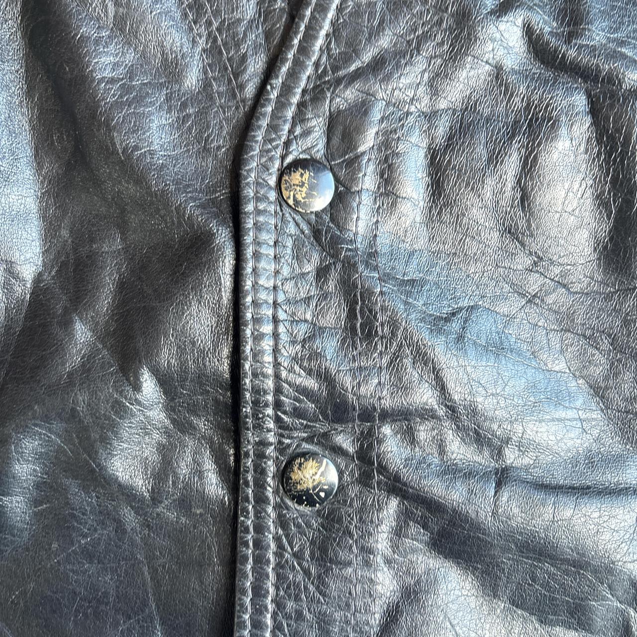 Black Leather Vest Jacket