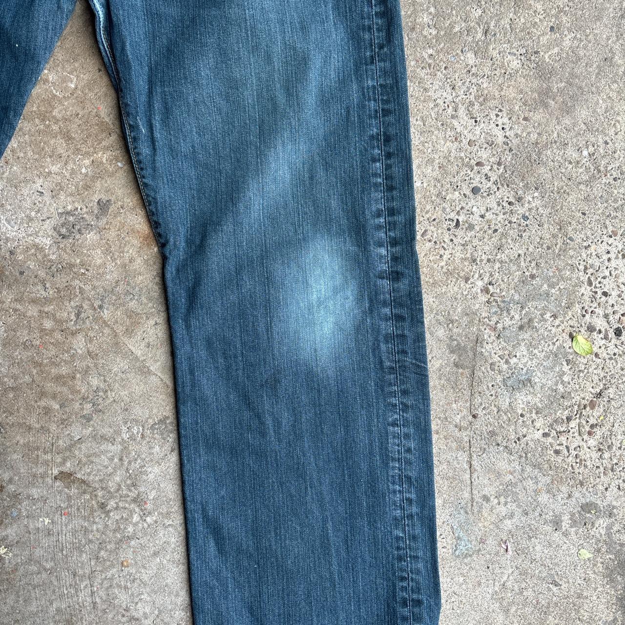 Textured Blue Denim 501 Levi’s Jeans